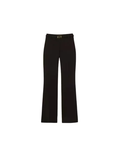 TWINSET Spodnie materiałowe Flare Fit czarny