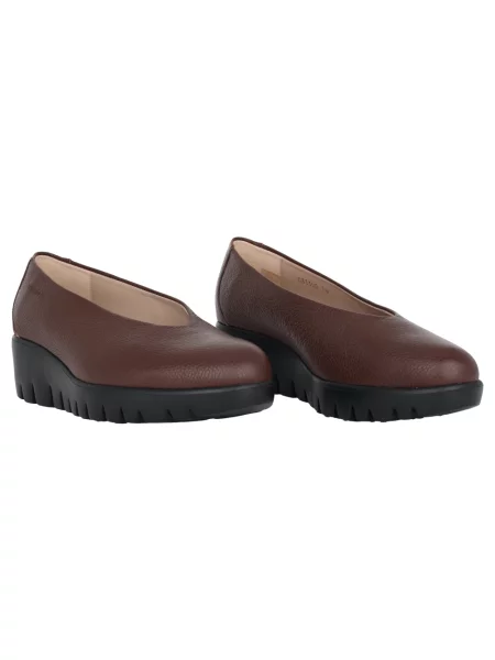 Loafersy Wonders skórzane brązowe