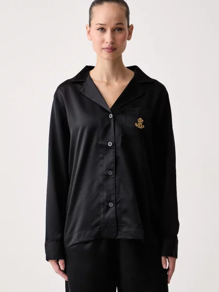 Lauren Ralph Lauren dvojdielne pyžamo dámske čierna