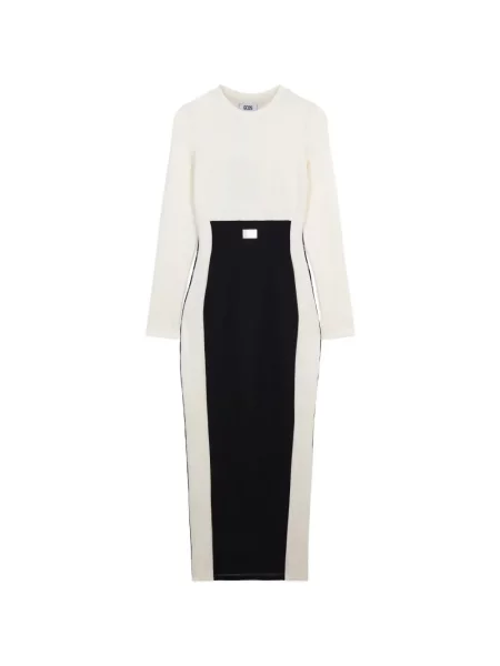 Rochie midi Gcds tricotate alb
