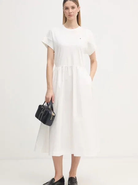 Tommy Hilfiger Rochie CODY MIX MEDIA bej