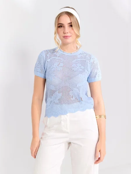 Светр-блузка блакитний