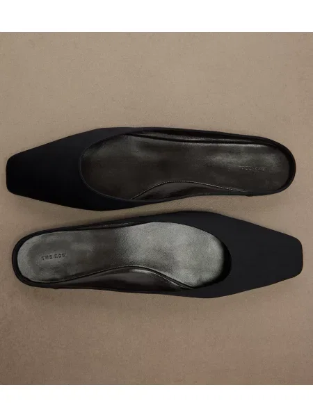 Saténové mules The Row čierna