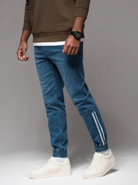 Jogger nohavice Ombre Clothing modrá