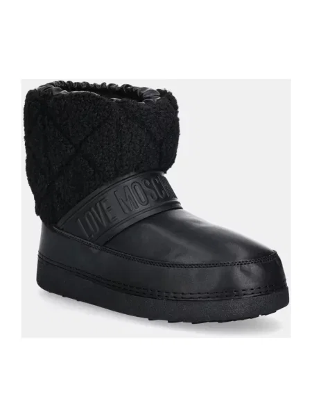 Botki Love Moschino skórzane czarne