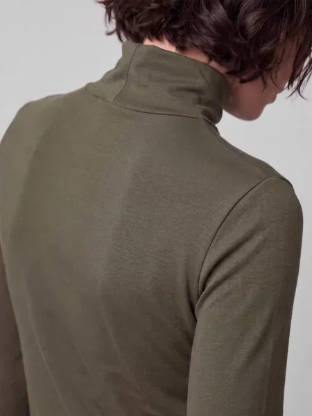 Sweter z golfem dżersej jakość S.oliver Red Label