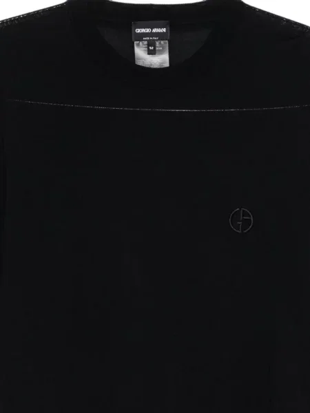 Pulover Giorgio Armani cu broderie albastru