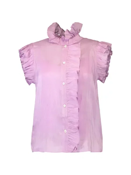 Cămașă Christy Lynn cu volane violet