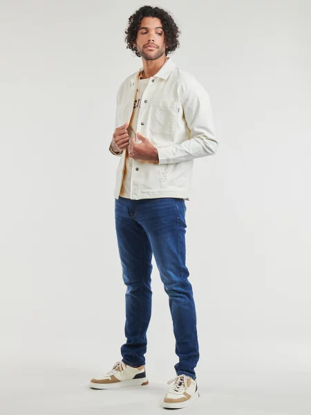 Cămașă din denim Pepe Jeans alb