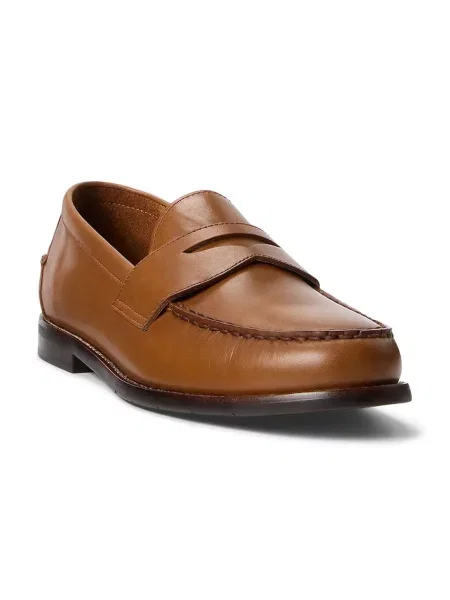 Kožené mokasíny Polo Ralph Lauren Alston Penny hnedá