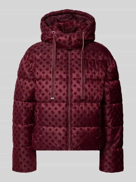 Kurtka pikowana o krótkim kroju z wzorem z logo model NEW DAISY' Guess