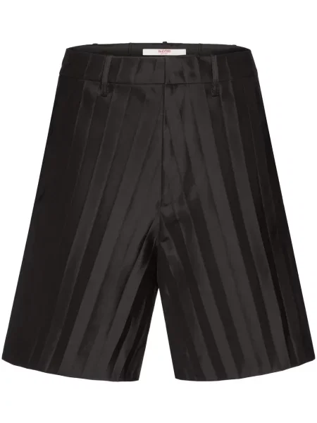 Pantaloni scurți Valentino plisate negru