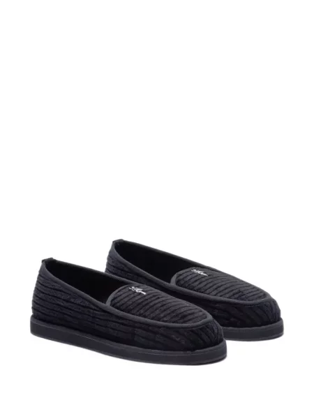 Pantofi loafer Chrome Hearts cu motiv cu inimi negru