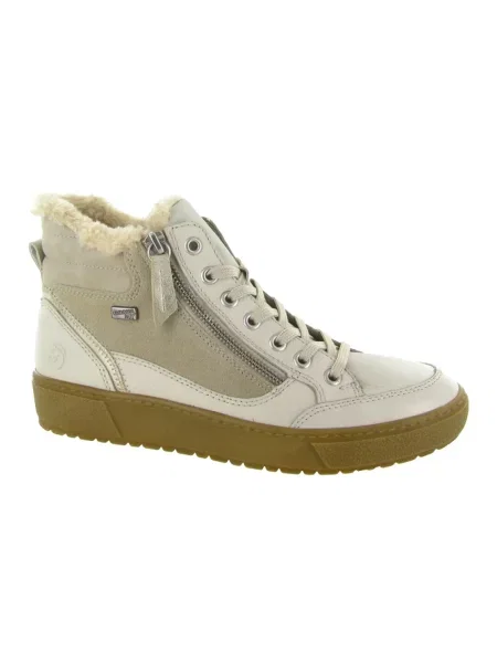 Lniane sneakersy Remonte beżowe