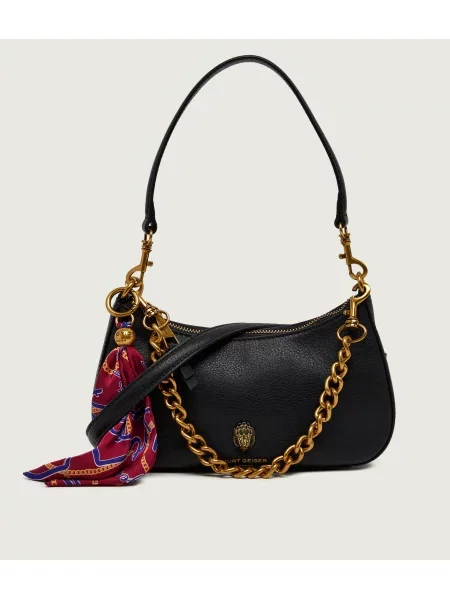 Kurt Geiger Bőr válltáska Sloane fekete