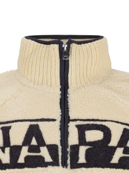 Pulover Napapijri din fleece cu autograf