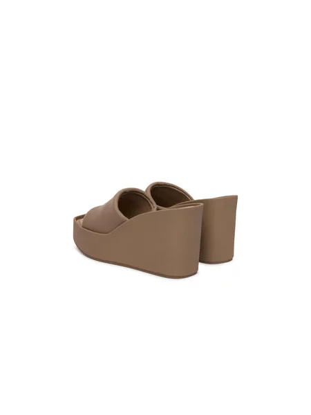 Papucs Calvin Klein Wedge 70 Sndl Canv Mg Bézs fehér
