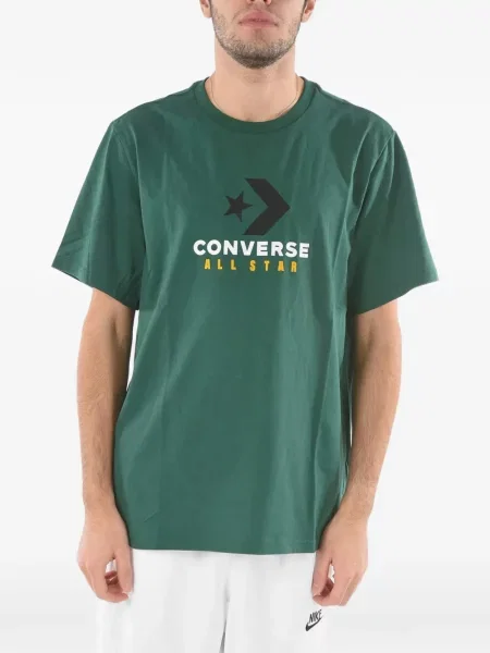 Top Converse cu platformă din canvas cu imagine alb