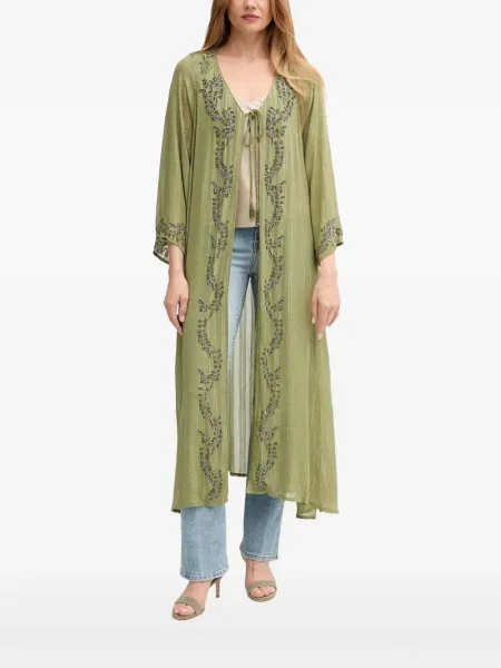 Długi top Hoss Intropia z koralikami zielony