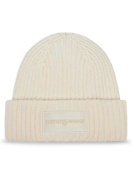 Tommy Jeans Шапка Script Екрю бежово