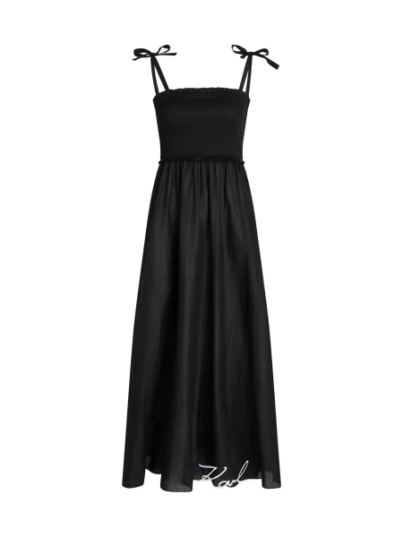Karl Lagerfeld rochie din maxi evazati negru