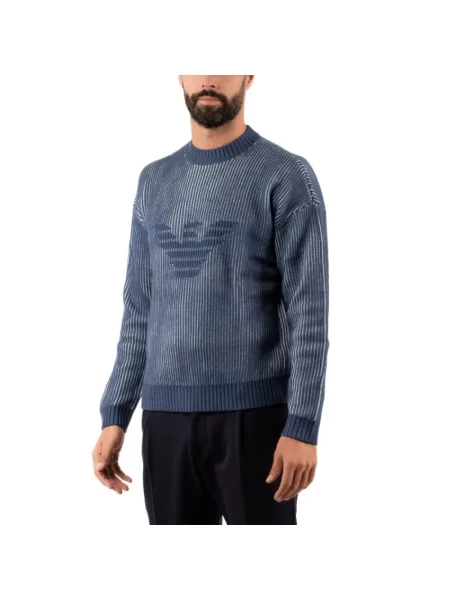 Sweter Emporio Armani niebieski