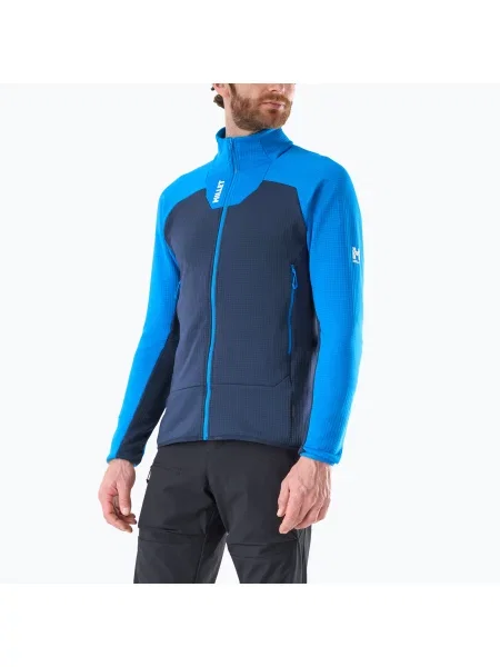 Мъжки суитшърт Millet Kamet Grid HD icon blue/saphir синьо