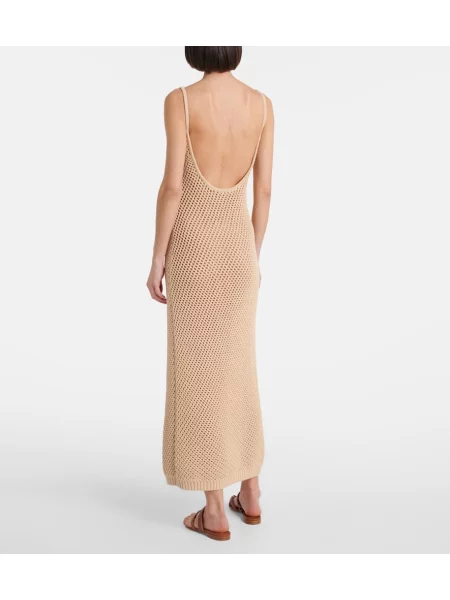 Rochie Elie Saab cu model floral plasă bej
