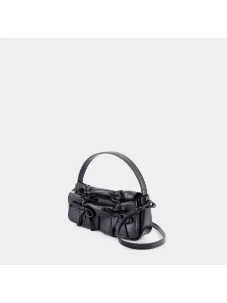 Torebka crossbody Acne Studios skórzana czarna