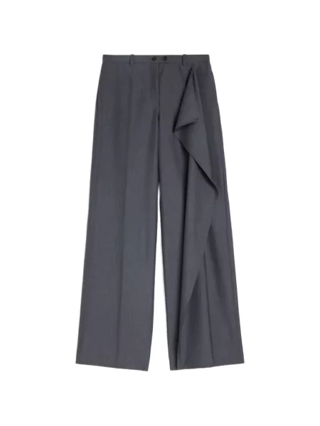 Pantaloni Jil Sander de lână gri