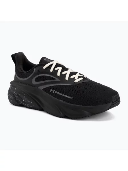 Încălțăminte de alergare pentru bărbați Under Armour Rogue 6 black/winter white/metallic black alb