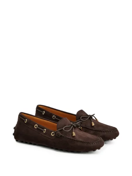 Pantofi loafer Tod's din piele de căprioară maro