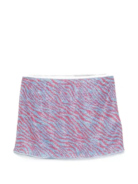 Fusta mini Oseree cu imagine cu imprimeu animal print albastru