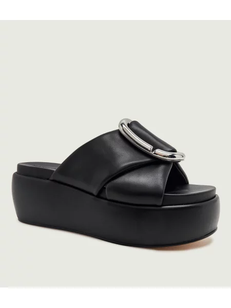 Marc Jacobs De piele șlapi The Platform Sandal negru