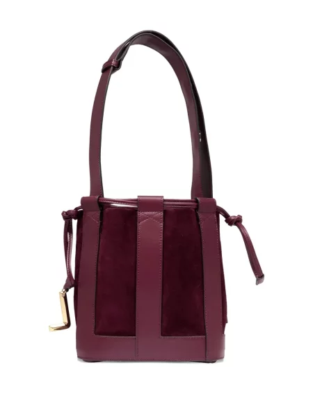 Τσαντα bucket Lancel σουέτ κόκκινο