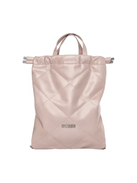Shopperka Guess skórzana różowa