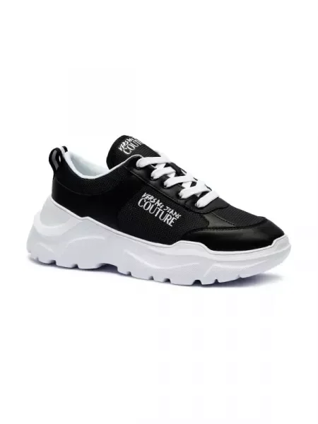 Versace Jeans Couture Sneakers cu adaos de piele negru