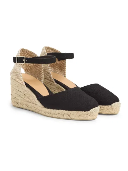 Espadryle Castaner na koturnie czarne