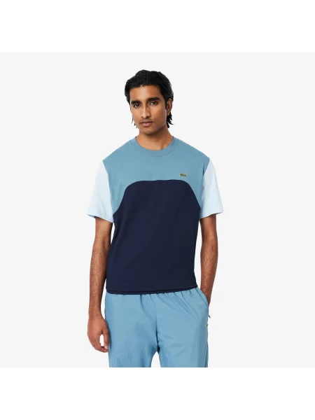 Lacoste футболка чоловіча Colorblock блакитна