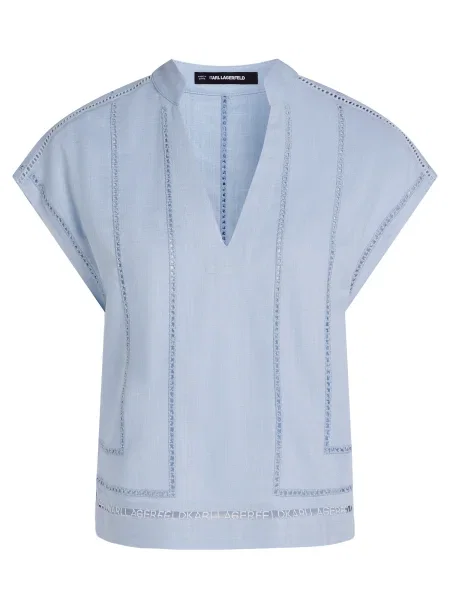 Karl Lagerfeld Bluza svetlo modra