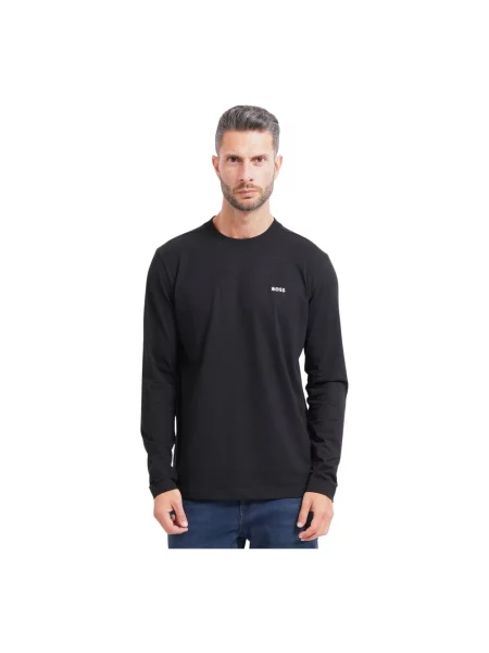 Boss Green longsleeve gładki czarny