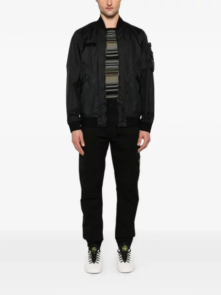 Geacă bomber Stone Island cu strasuri negru