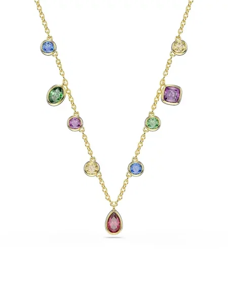 Swarovski lănțișor pentru femei placat cu aur zirconiu cubic IMBER albastru