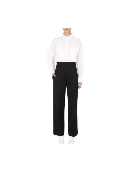 Spodnie Jil Sander wełniane czarne