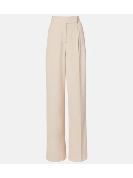 Pantaloni Etro cu talie înaltă bej