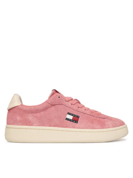 Tommy Jeans Laisvalaikio batai Logo Suede Archive rožinė