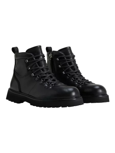 Buty trekkingowe Woolrich skórzane trekkingowe czarne