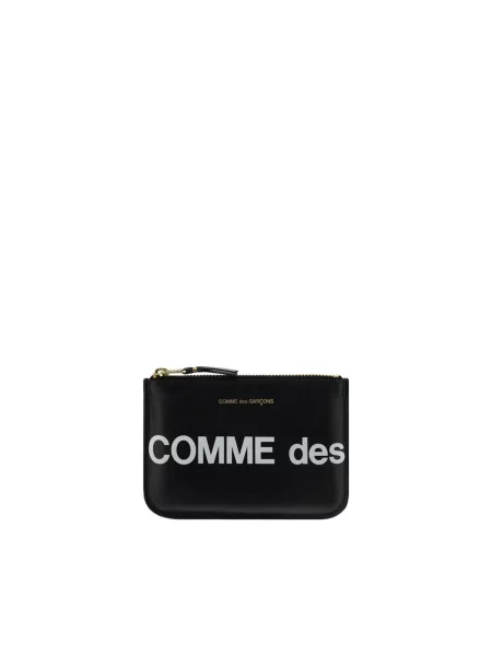 Torba Comme Des Garcons skórzana z logo czarna