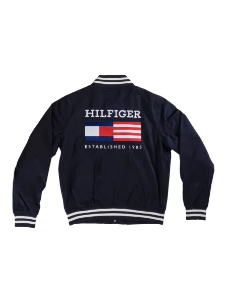 Tommy Hilfiger kurtka bomber granatowy przejściowa niebieska