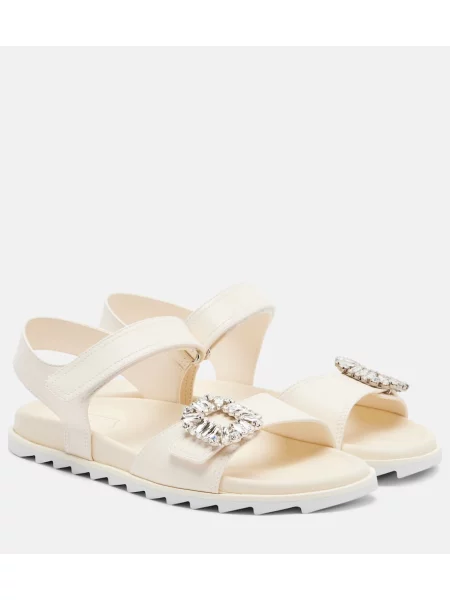 Sandale Roger Vivier din piele alb